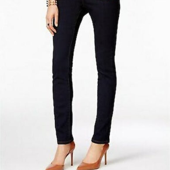 I.n.c. Essentials Curvy-Fit Skinny Jeans,  Size 0S/Blue - Picture 2 of 2